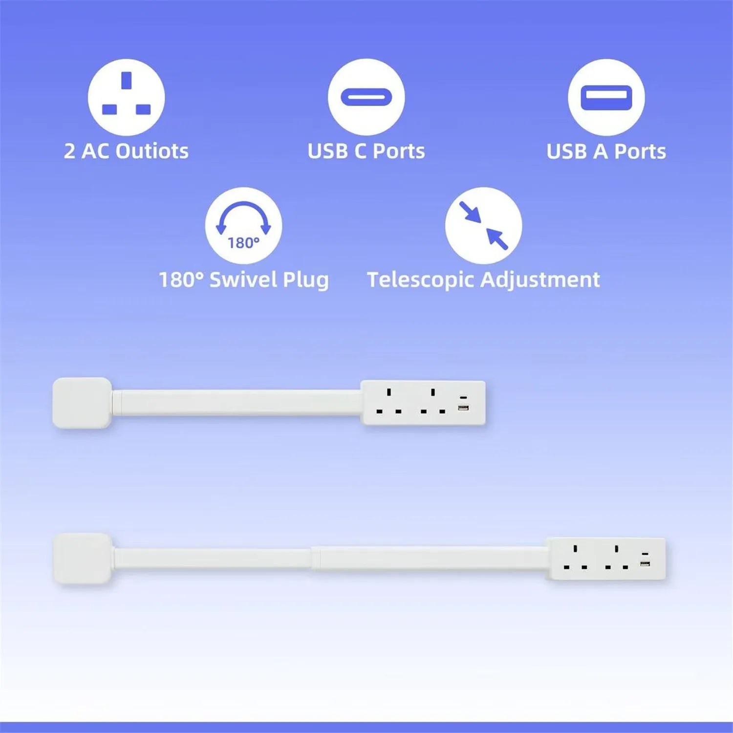 Rotating Power Plug Extender