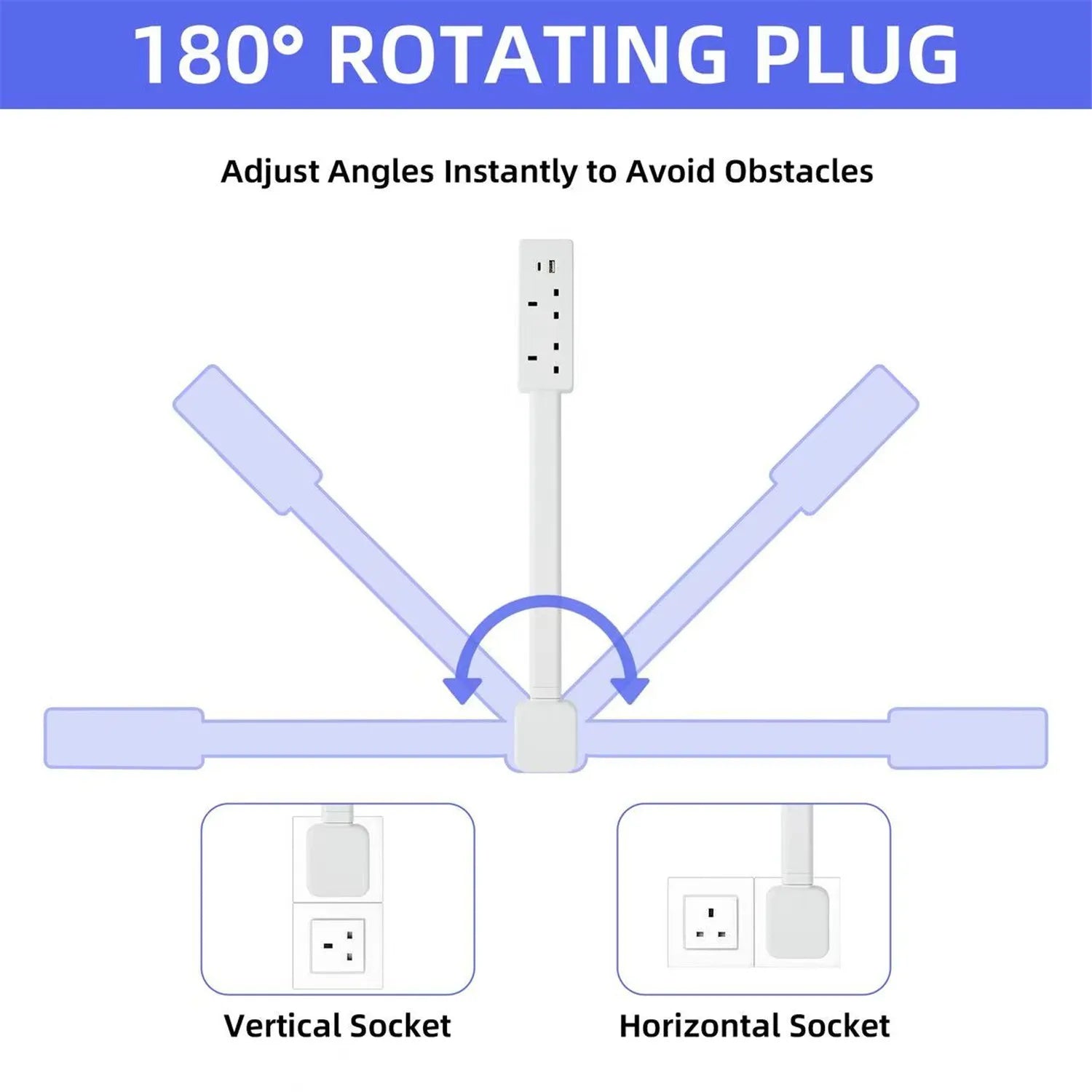 Rotating Power Plug Extender