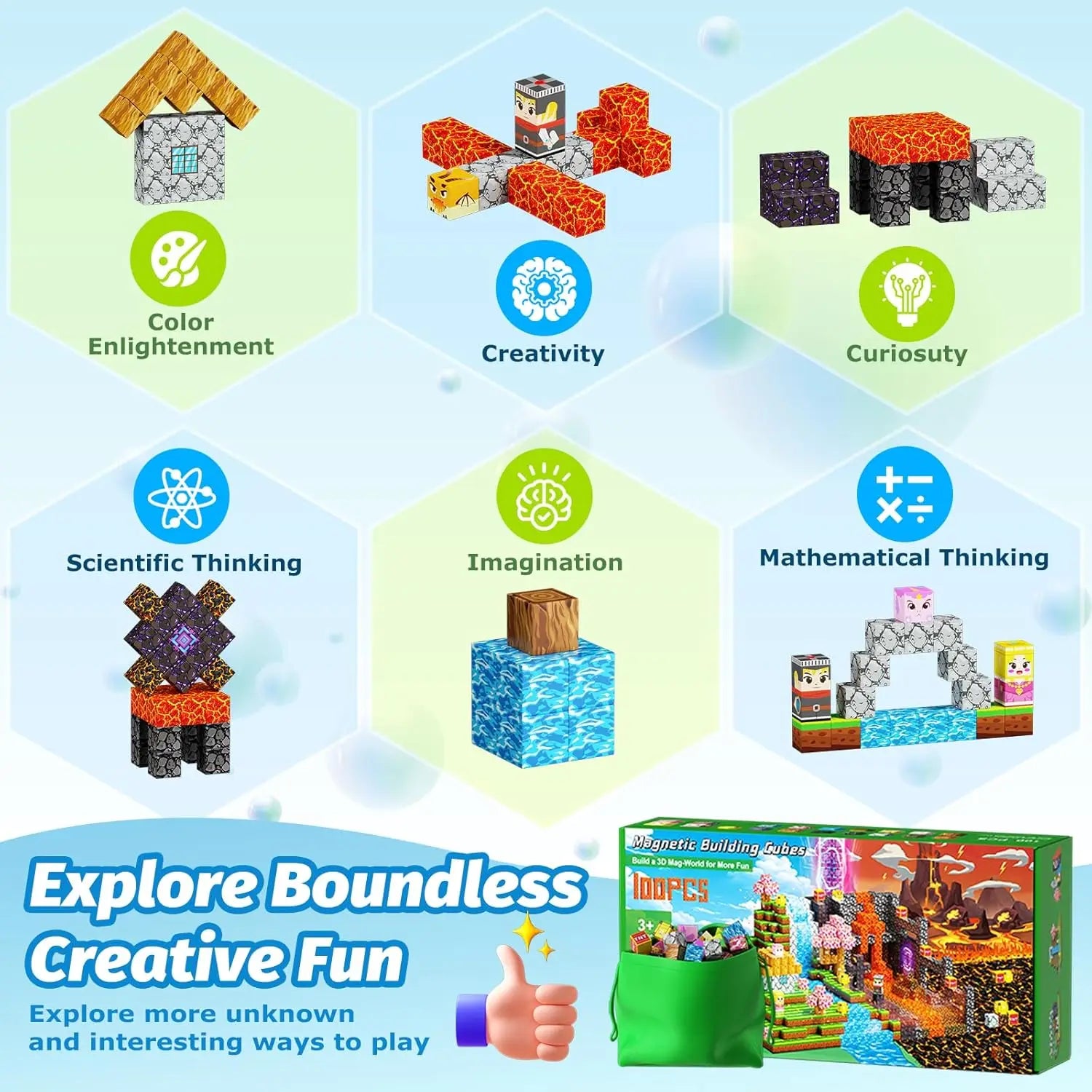 Magnetic Adventure Cube Set